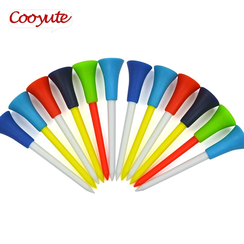 

New Golf Tees Plastic Cushion Top Golf Tee 50Pcs/lot Practice Training Golfer Tees Multi Color Golf Accessories Free Shipping