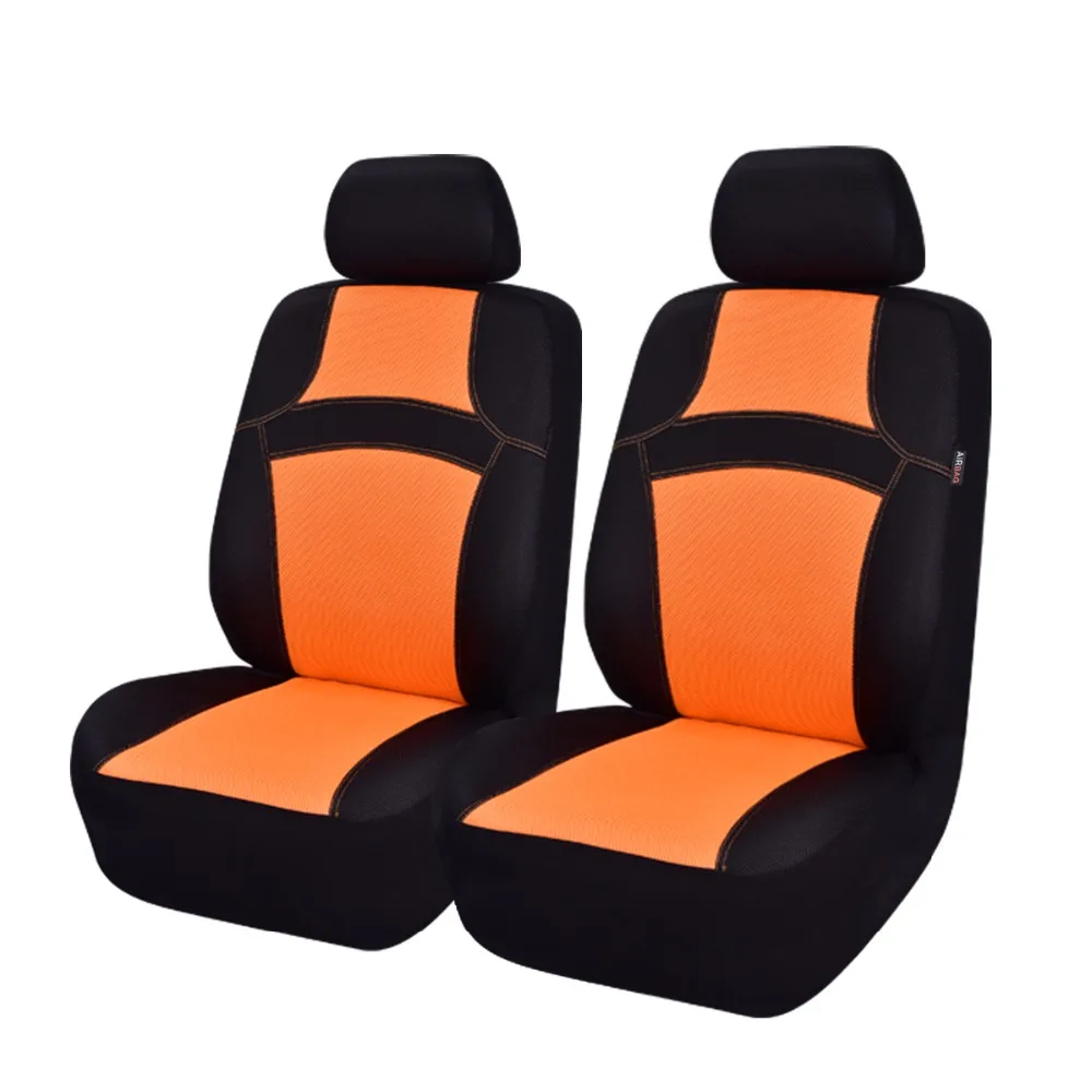 Car pass 6 Pcs Car Seat Covers 2 Front Mesh Fabric Four Seasons