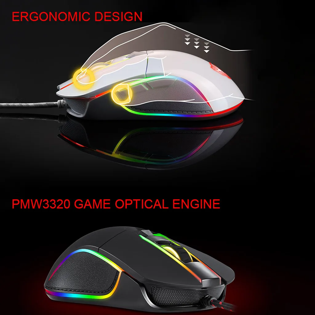 MOTOSPEED V30 3500DPI RGB с подсветкой 6 кнопок Проводная игровая мышь|Мыши| |
