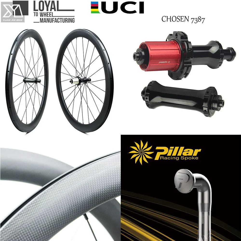 2018 New Road font b Bike b font Carbon Wheel 700c Tubeless Clincher Tubular Wheelset Taiwan