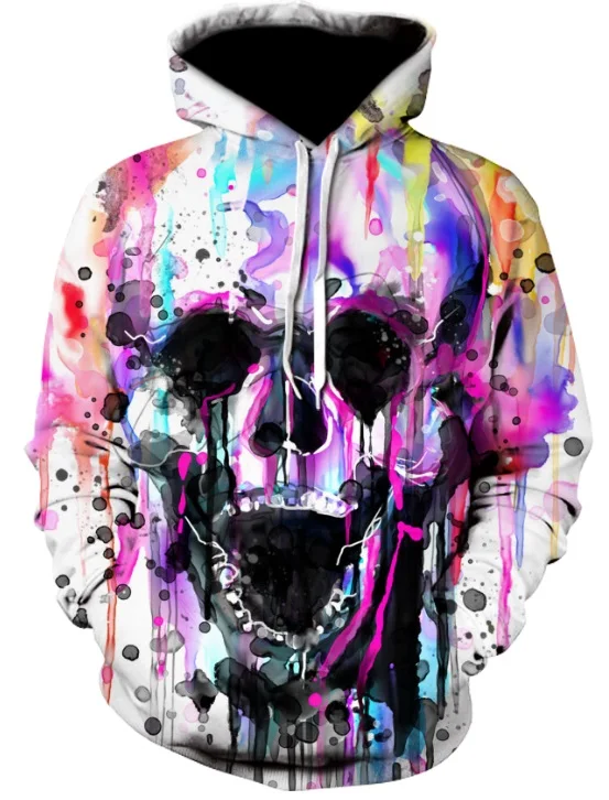 Hot hoodies Ghost red eye skull 3d series hoodie men's fashion winter spring sportswear hoodie sweatshirt jacket leisure tops - Цвет: 5