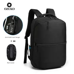 OZUKO мужской Противоугонный рюкзак для ноутбука 15,6 "Водонепроницаемые рюкзаки с usb-разъемом для мужчин модные дорожные сумки школьная сумка