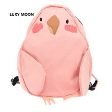 Japanese Cute Animal Backpacks Parrot Bird Shape School Bags for Teenage Girl Kawaii Mochila Feminina Large Travel Rucksack Q173