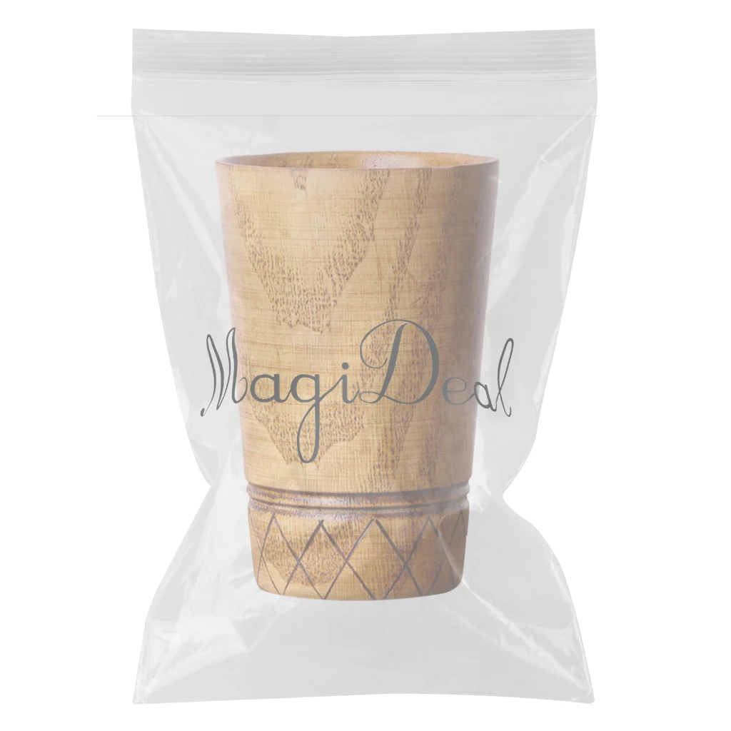 11.5cm Wooden Mug Beer Dringking Cup Handcrafted Groomsmen Wedding Party Favor Vintage Handmade Drinkware Mugs   -Brown