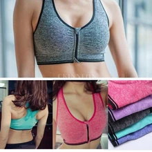 50 шт./лот, новинка, женский спортивный бюстгальтер на молнии, для бега, спортзала, йоги, мягкие, для фитнеса, Майки