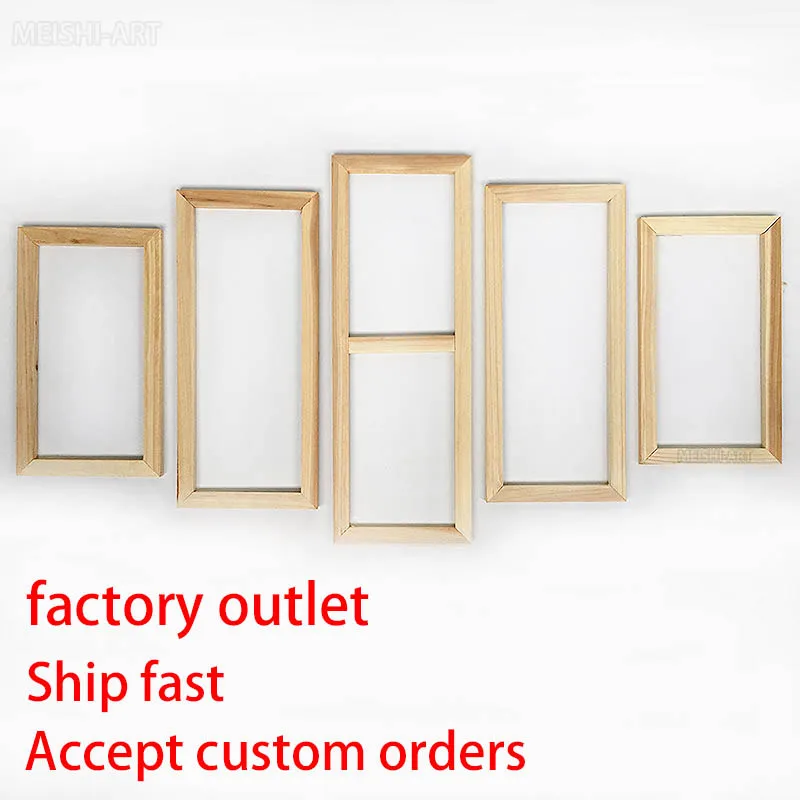 

Factory Directly 5 Panel Wood Frame Set for Canvas Oil Painting Tool Custom DIY Inner Wooden Frame for Painter Gallery Prints