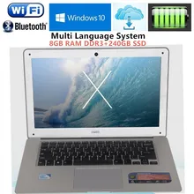 8GB RAM 240GB SSD 1920X1080P 14 1inch ultrabook laptops computer Intel N3520 Quad core Win10 notebook