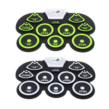 

High Quality Electronic Drum Silicone Digital Roll-up Drum Pad Kit USB Electric Drum with Stick and Foot Pedal