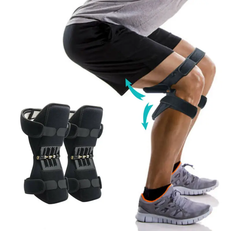 

Dropship 1 Pair Breathable Powerful Joint Support Non Slip Knee Booster Knee Brace Support for Sport Mountaineering Squat