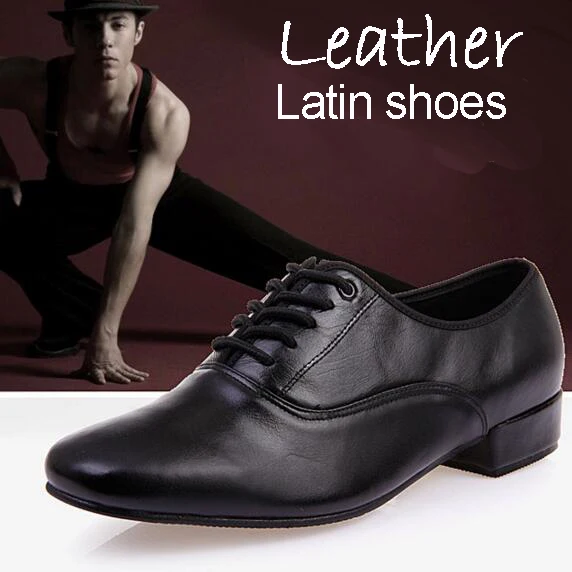Goedkoop Mannen Standaard Dans Schoen Ballroom Schoen Professionele Lederen Latin Dansschoenen Praktijk Concurrentie