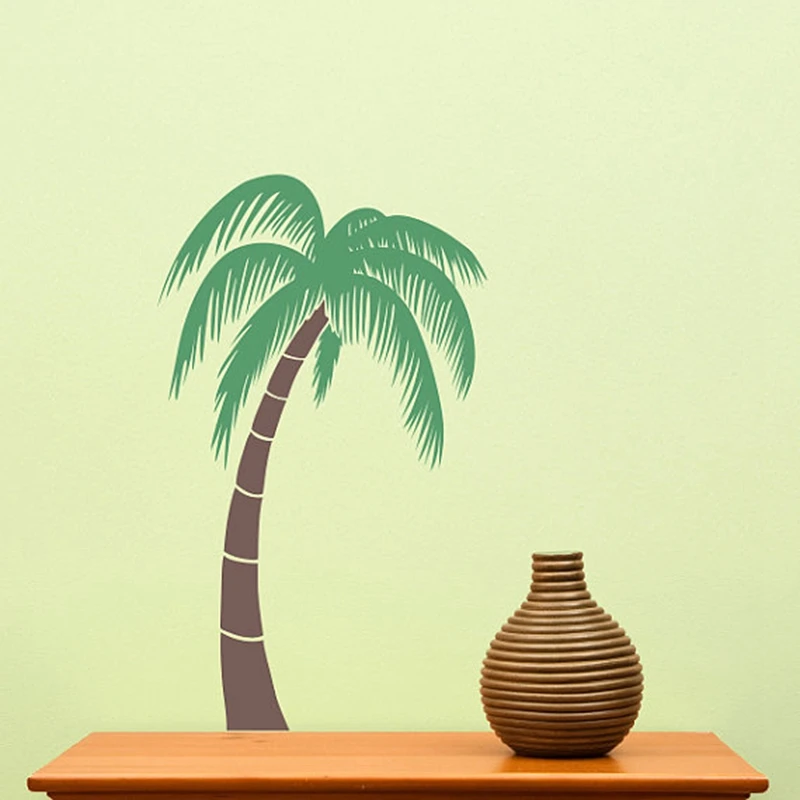 

Die cut Big beach palm tree wall sticker ,vinyl tall palm tree Tropical Wall Decor house decoration free shipping 110x65cm