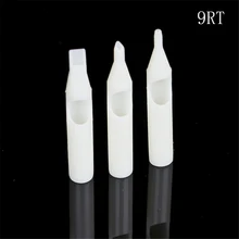 9RT 50 шт белые пластиковые татуировки Советы стерильные новые одноразовые профессиональные наконечники для татуировки насадки трубки для иглы татуировки машины
