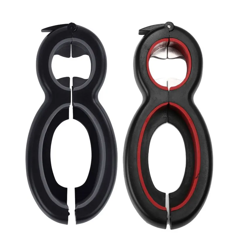 

6 in 1 Multi Function Twist Bottle Opener, All in One Jar Gripper Can Wine Beer Lid Twist Off Jar Opener Claw beer opener