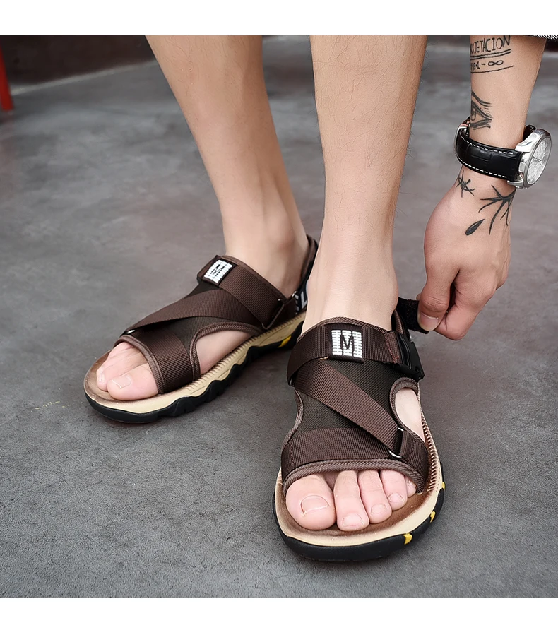 Г., новые мужские сандалии Летняя повседневная обувь плетеные пляжные сандалии из натурального материала мужские сандалии, Hombre, хорошая цена