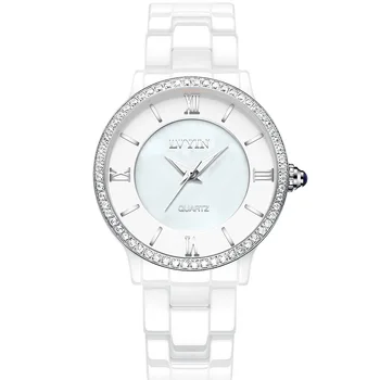 

lvyin brand woman watches waterproof quartz ladies wristwatch diamond luxury women ceramic watches white gold silver