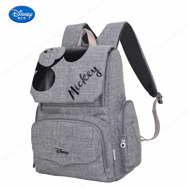 Disney-Gray-Mickey-Pink-Minnie-Baby-Diaper-Bags-Bolso-Maternal-Stroller-Bag-Nappy-Backpack-Maternity-Bag