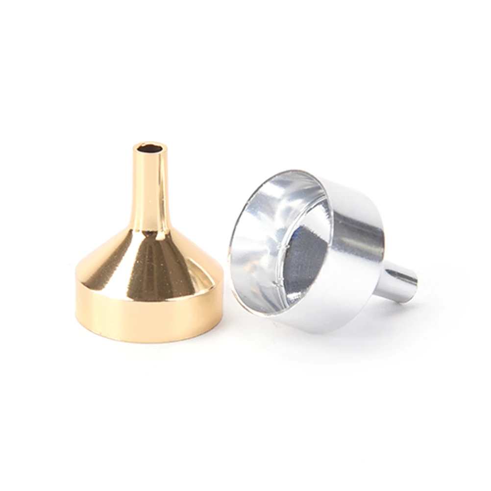 1 шт Серебряная/золотая металлическая маленькая алюминиевая Воронка для парфюма, распылитель, мини-бутылка для жидкости