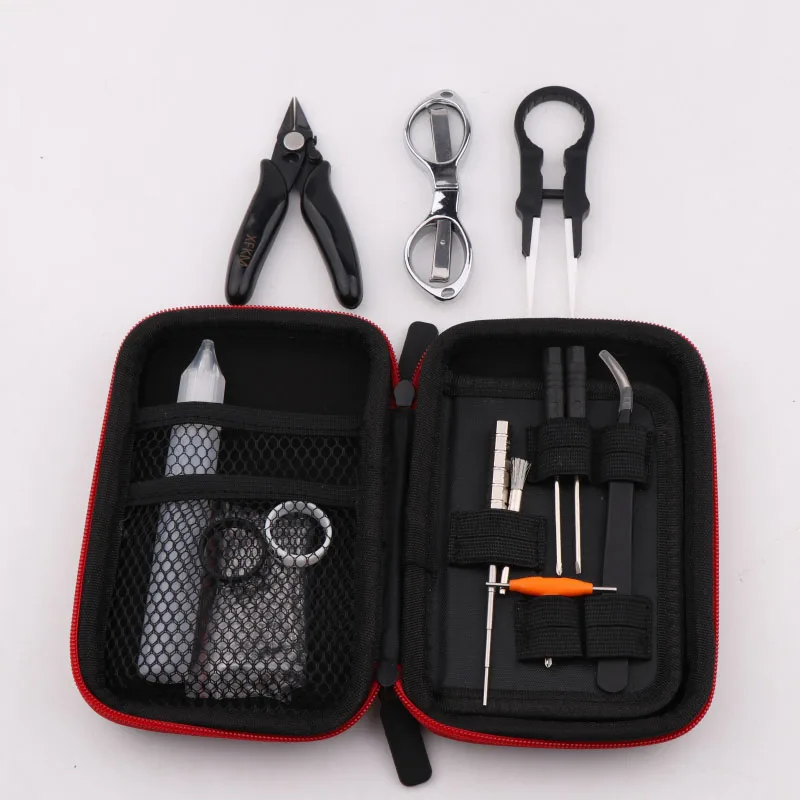 Новый XFKM Mini Vape DIY сумка для инструмента Пинцет плоскогубцы провода комплект