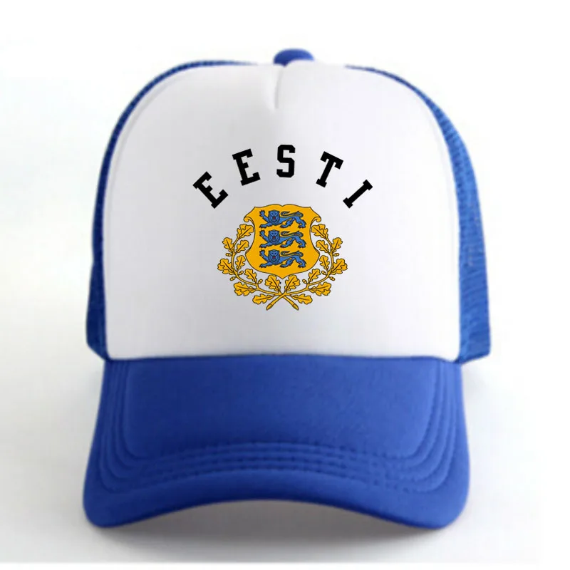

ESTONIA man youth diy free custom made est unisex hat nation flag ee estonian print photo estonians eesti college baseball cap