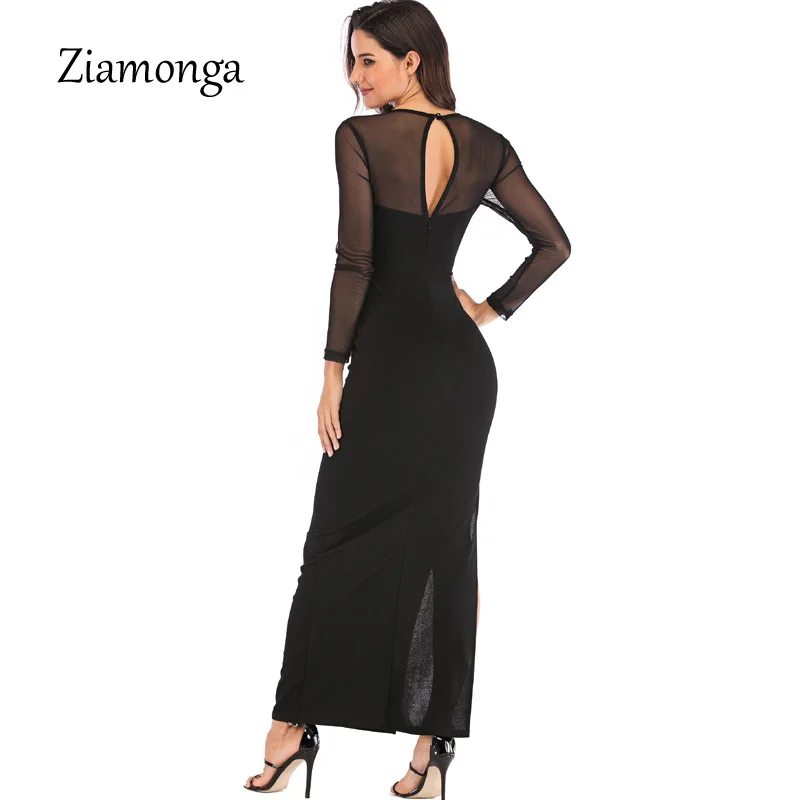 Женское винтажное платье с длинным рукавом Ziamonga длинное вечернее в стиле пэчворк