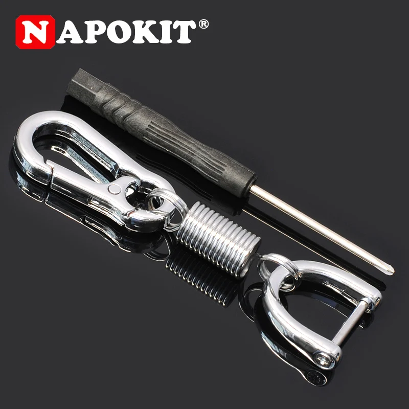 

Brand Creative Silver Metal Car Keychain Keyring Key Holder Ring for Car Key Case Bage Home Use Tools with Screwdriver Gift