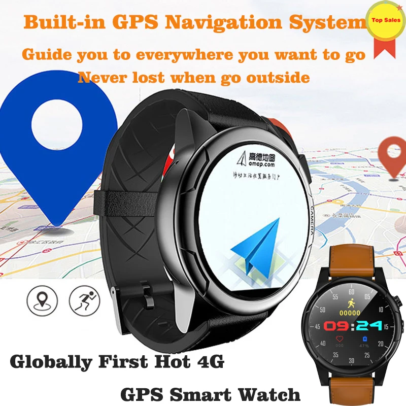 New Luxury 4G Smart Watch Men Android 7.1 3GB 32GB IP67 Waterproof 1.6inch IPS Screen 600 mah Big Battery Smartwatch pk KW88 i8
