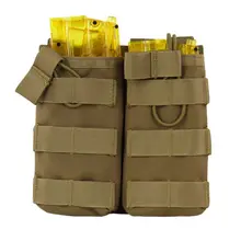 Тактический MOLLE двойной открытый Топ Mag Чехол M4/M16 подсумок страйкбол военный Пейнтбол Снаряжение дробовик жилет аксессуар пакет