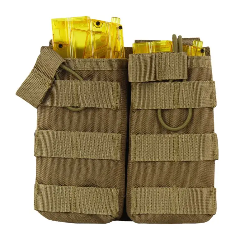 Tactical MOLLE Double Open Top Mag Pouch M4/M16 Magazine Pouch Airsoft