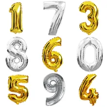 individual number balloons