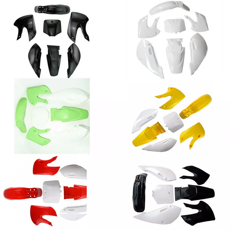 

Genuine New Complete Fender Covering Part Plastics Full Set For Motorcycle Enduro Racing Kawasaki KLX110 KX65 P