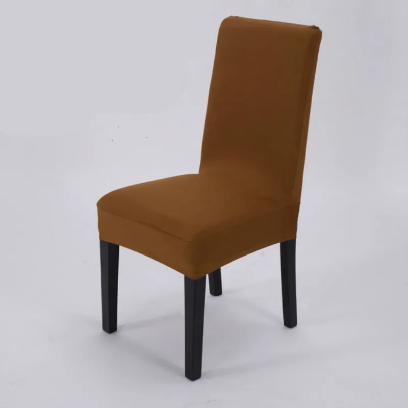 Современные однотонные универсальные эластичные тканевые чехлы на стулья для свадьбы, праздничные чехлы на стулья для банкета, обеденного стула