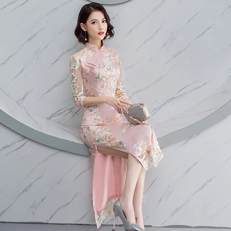 pink qipao