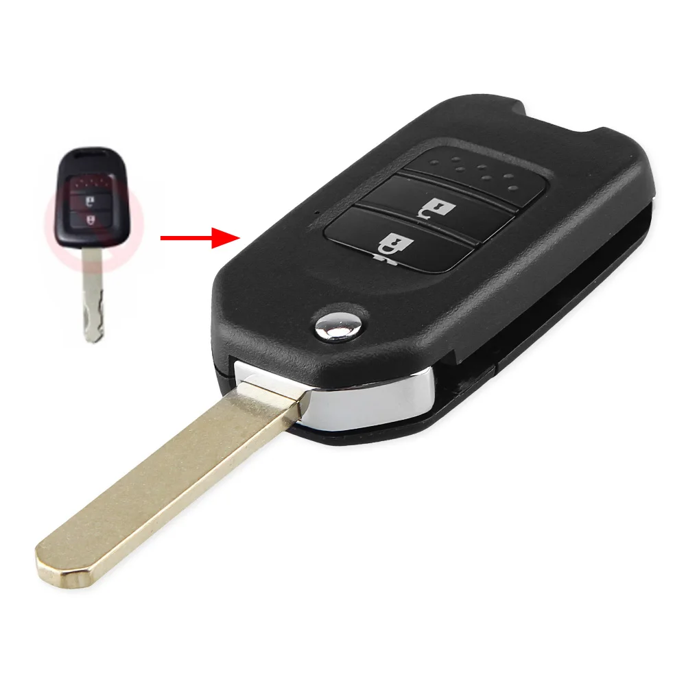 KEYYOU для Honda FIT XRV VEZEL CITY JAZZ CIVIC HRV 2/3 кнопочный модифицированный складной флип