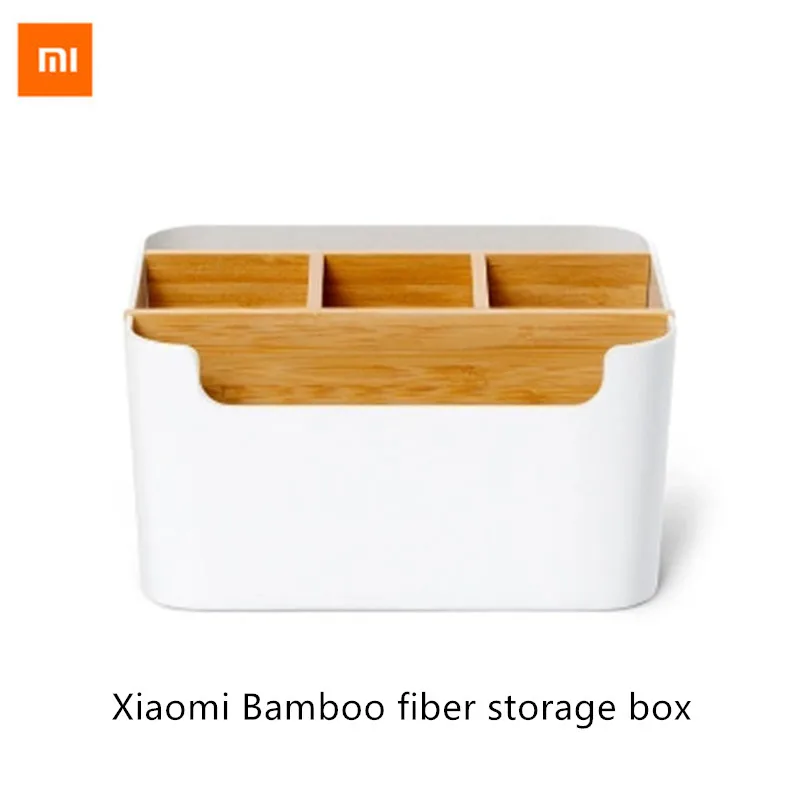 Xiaomi Mijia бамбуковая волоконная коробка для хранения канцтоваров контейнер