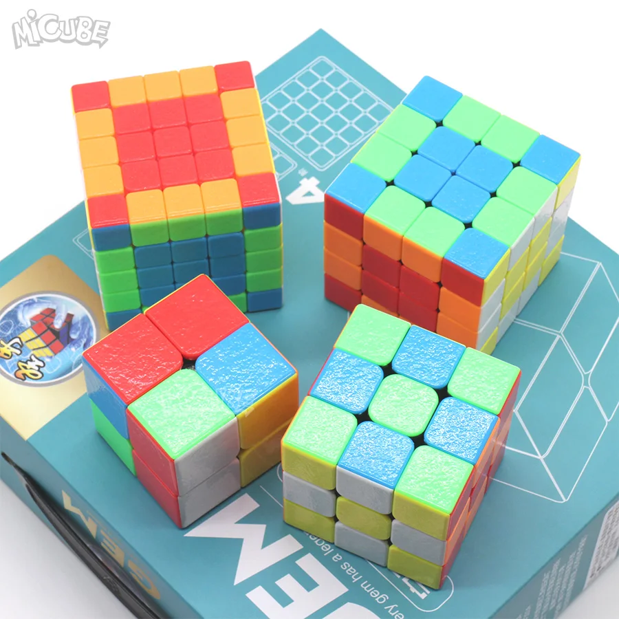 

Shengshou GEM Cube Gift Box 3x3x3 4x4x4 5x5x5 2x2x2 4pcs Magic Cube Speed 2x2 4x4 5x5 Cubo Magico Stickerless Toys For Children