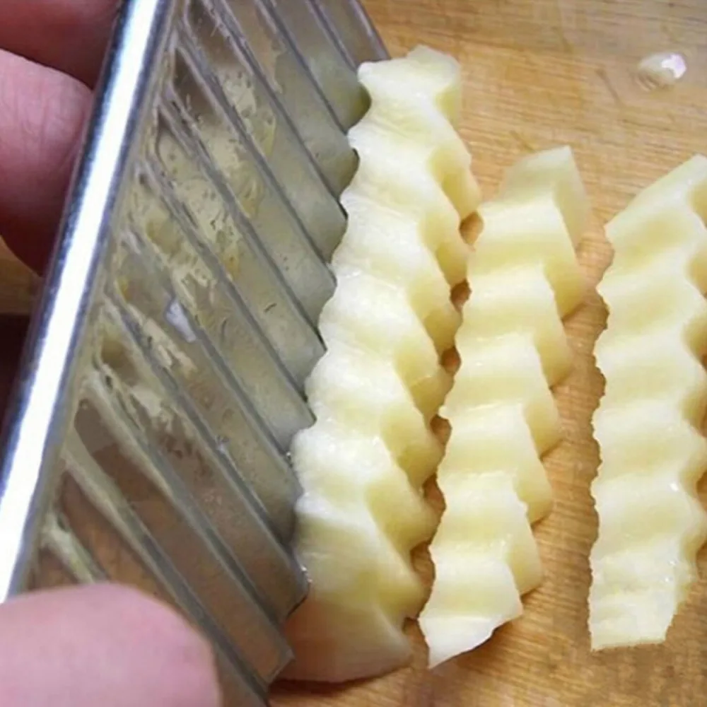 Практичный картофельных волн фигурный резак из нержавеющей стали кухонный гаджет для овощей и фруктов Окантованный нож кухонные принадлежности