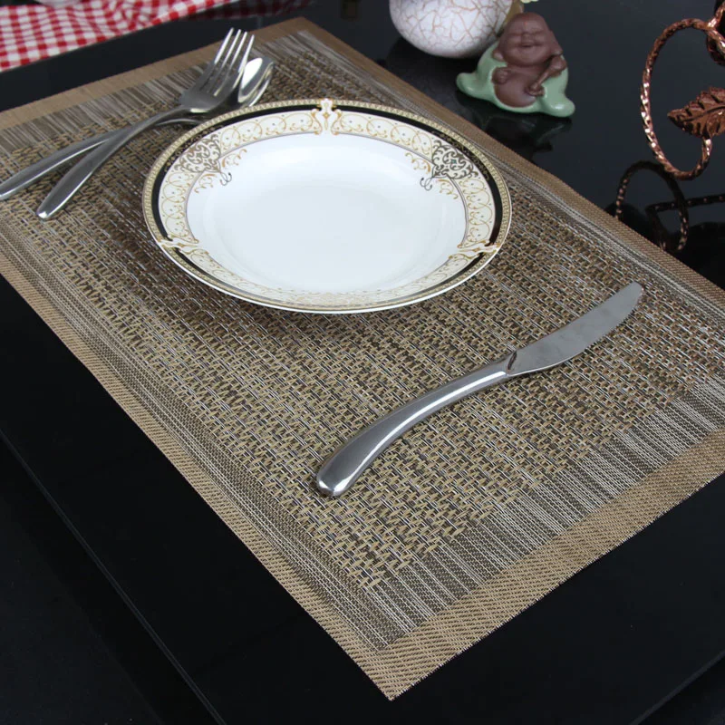 LIYIMENG 4 pieces/lot Placemat Coasters Heat-insulated Tableware PVC Decor Kitchen Dinning Bowl Dish Waterproof Pad Table Mat