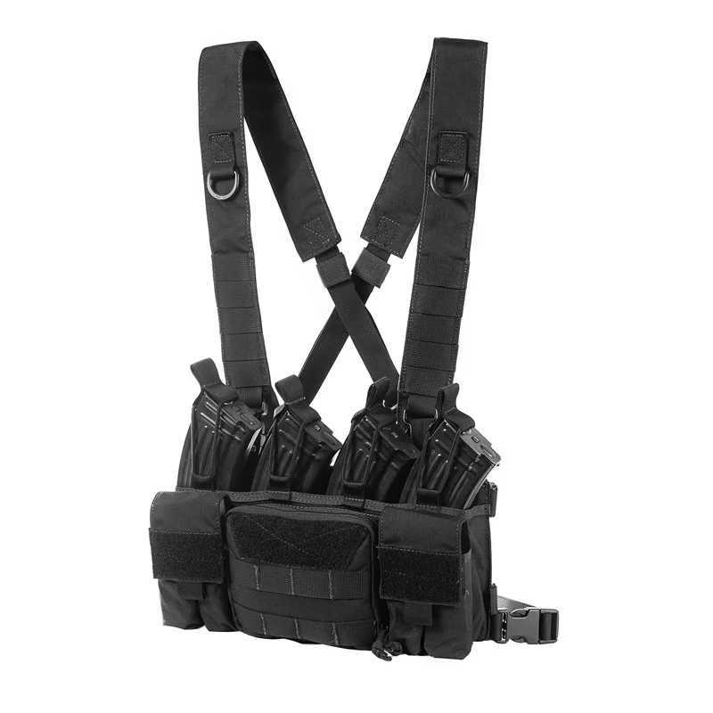 OneTigris Outdoor CS Vest Chest Set With X Harness Military Equipment 500D Nylon Cloth JPC Tactical Molle Hunting Vest