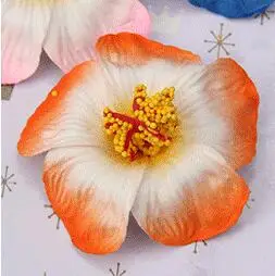 100 шт 9 см пена франгипанель Франгипани цветок Sinensis Цветок голова искусственный тропический Гибискус 16 цветов пены Цветочные головки - Цвет: Оранжевый