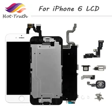 Полный lcd для iPhone 6 6S Plus дисплей lcd кодирующий преобразователь сенсорного экрана в сборе полный комплект Ecran с кнопкой Home фронтальная камера