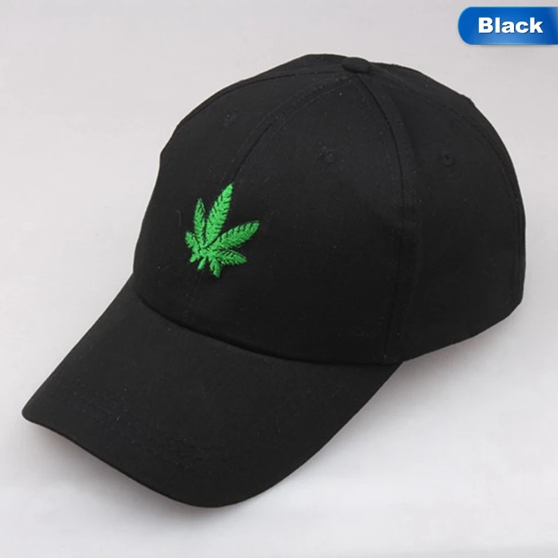 Новая мода вышивка лист белая кепка сорняки Snapback Головные уборы для мужчин и женщин хлопок хип-хоп облегающая бейсболка s