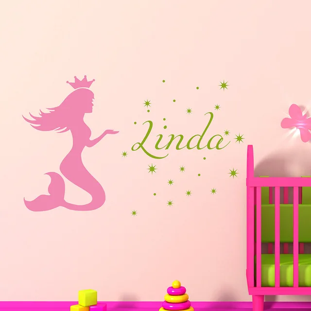 Baby Name Nursery Wall Sticker Vinyl Lettering Decals Baby Name Nursery Wall Sticker Vinyl Lettering Decals S Mermaid Decal Bedroom
