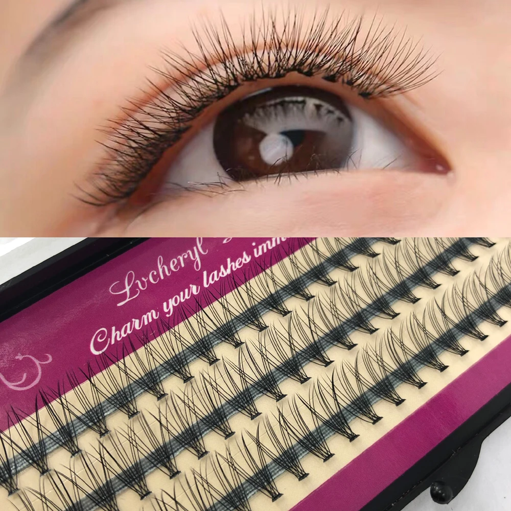 

Lvcheryl 0.10mm 10D Cluster Lashes Eyelashes Beauty Makeup Individual Lashes 60PCS Mink False Eyelash Extension Lashes
