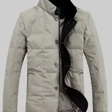 M-4XL Горячая зима Мужская Новая мода среднего возраста бизнес лидер перо вниз хлопок одежда тонкий