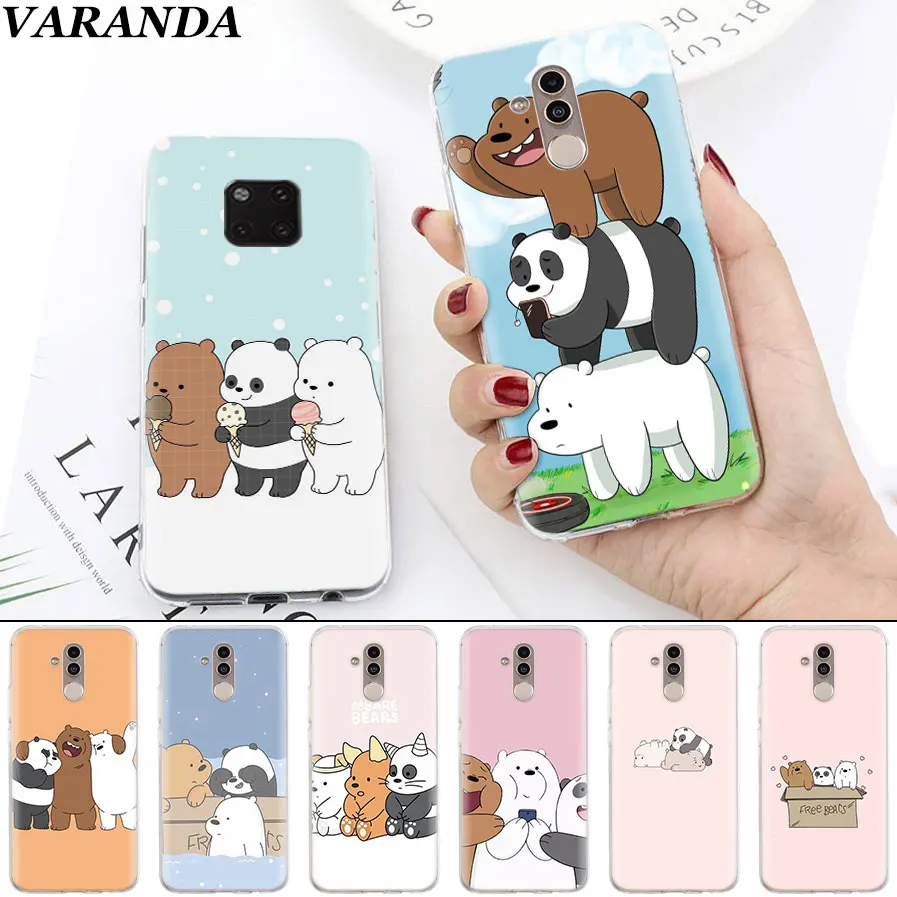 

we bare bears Soft Cases for Huawei Mate 10 20 Pro Mate 20 Lite P20 P30 Lite P Smart Plus Case Coque