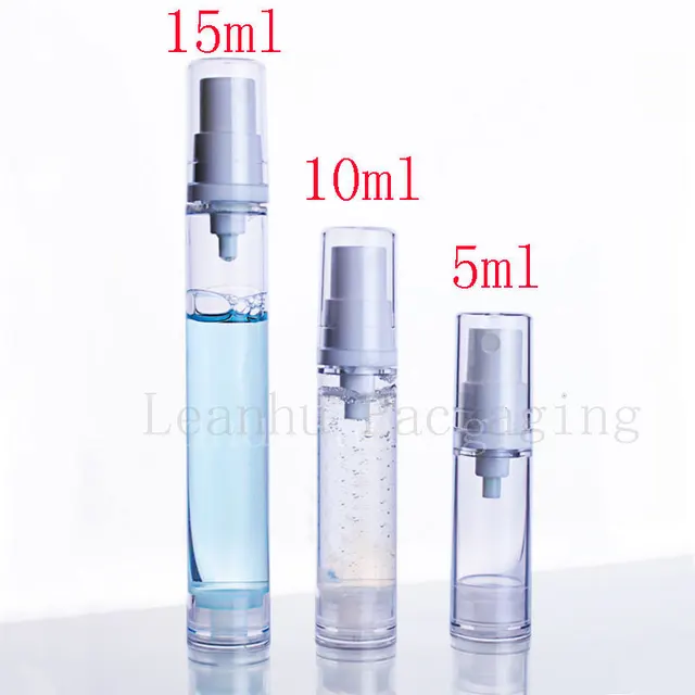 15ml empty small airless perfume plastic spray bottles 15cc travel bottle size