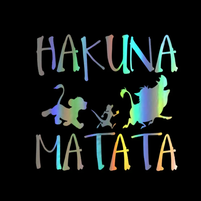 

window Sticker 3D 13.8cm*13.3cm HAKUNA MATATA Lion King Simba Sticker On window Funny Stickers and Decals Vinyl window Styling