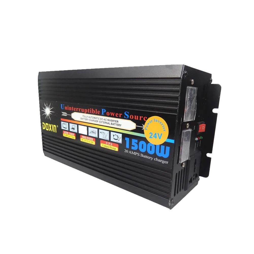 

1500W UPS Power inverter 24V to 220V Modified Sine Wave Inverter With Battery Charger+UPS Function Supply For Multi-Device