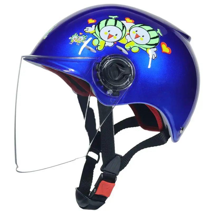 

Kids Bicycle Helmet Transparent Len Glass Half Face Protective Cover For Skating Scooter Bike Cycling Helmet Internal Adjustable