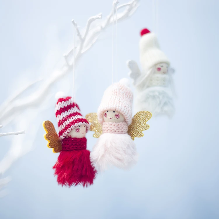 Милый ангел плюшевая кукла для девочек Рождественская елка подвесная подвеска Украшение для рождественской вечеринки Декор для дома Новогодний Рождественский подарок